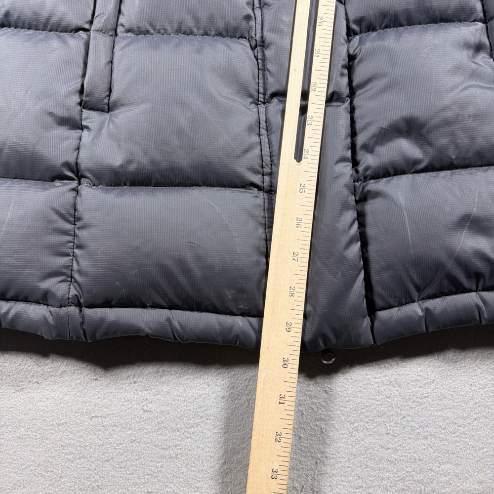 Athleta Goose Down Puffer Jacket Women Small Dark Gray Hooded Winter Gorpcore - Picture 8 of 14